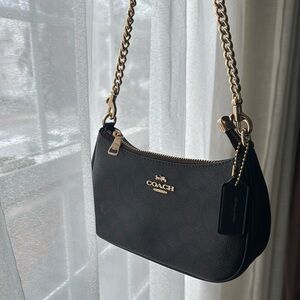 Coach Black Leather Shoulder Bag